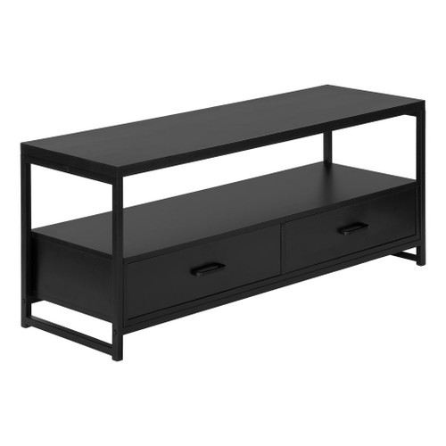 TV Stand Console Media Entertainment Center Storage Drawers For Living Room - Black