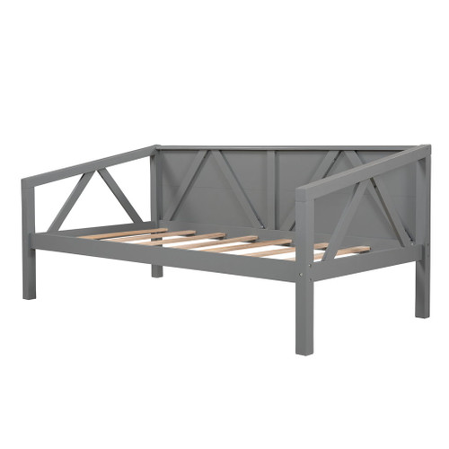Twin Size Daybed, Slat Support - Gray