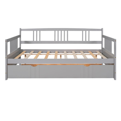 Full Size DayBed With Twin Size Trundle - Gray