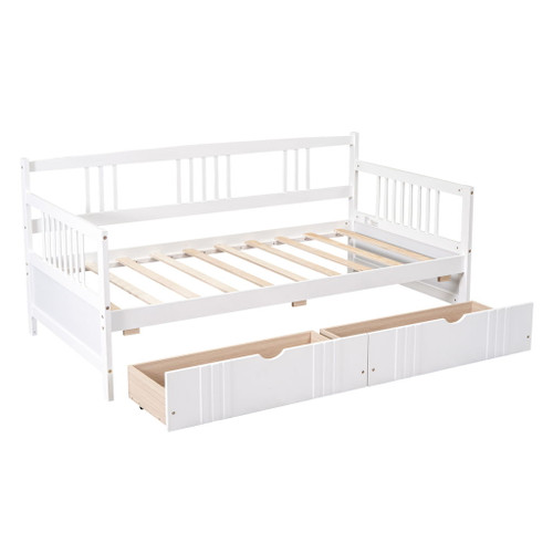 Twin Size DayBed With 2 Drawers - White