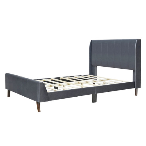 Full Size Upholstered Platform Bed - Gray