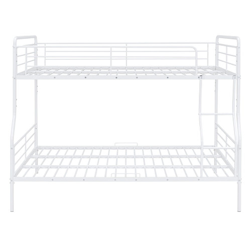 Full Long Over Queen Bunk Bed - White