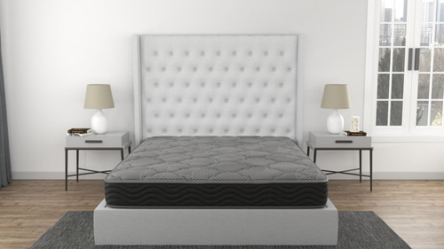 CS Hybrid - 8" Queen Pocket Coil Mattress - Black / Gray