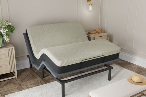 Gel Comfort - 8" Queen Firm Mattress - Black / Gray