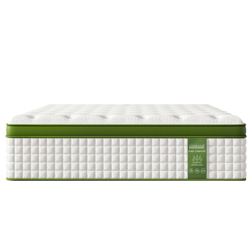 14" King Hybrid Mattress With Gel Memory Foam And Pocket Springs - Green