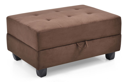Chic Contemporary Ottoman - Chocolate