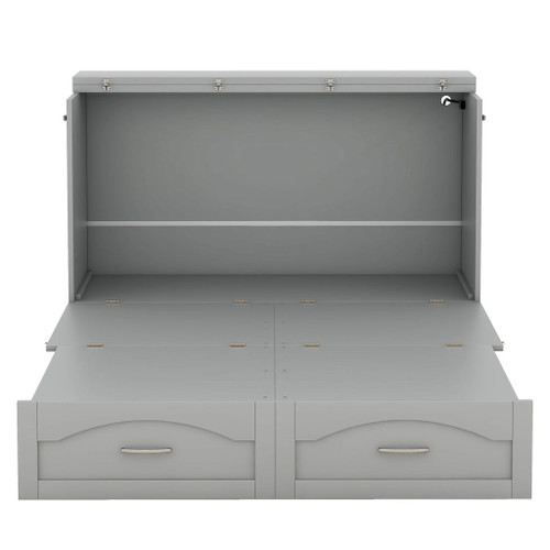 Murphy Wall Bed With Drawer And A Set Of Sockets & USB Ports, Pulley Structure Design