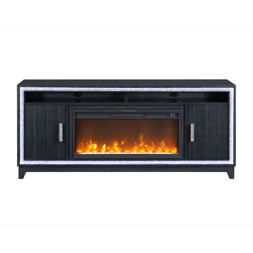 Almera - Fireplace With Adjustable Temperature And LED Options - Dark Gray