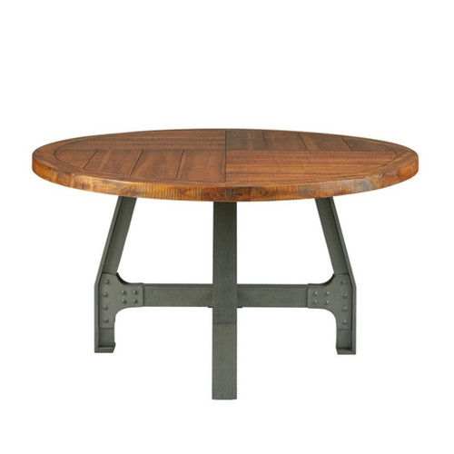 Lancaster - Round Dining / Gathering Table With Adjustable Height - Walnut Lancaster - Round Dining / Gathering Table With Adjustable Height - Walnut