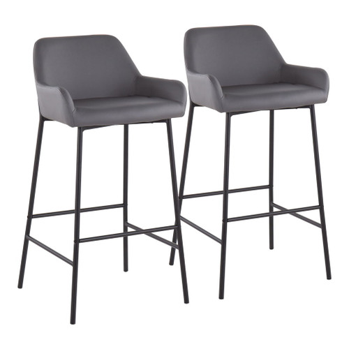 Daniella - Stylish Design Industrial Fixed Height Bar Stool (Set of 2) Daniella - Stylish Design Industrial Fixed Height Bar Stool (Set of 2)