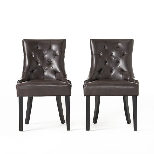 Contemporary Cheney Dining Chair Set With Tufted Design
