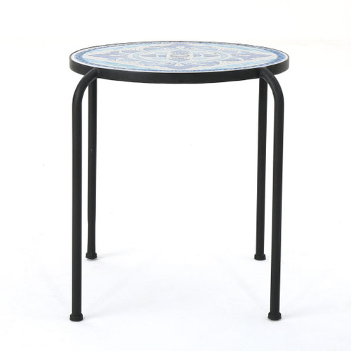 Skye - End Table - White / Blue Skye - End Table - White / Blue