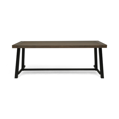 Outdoor Dining Table - Gray / Rustic Metal Outdoor Dining Table - Gray / Rustic Metal