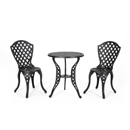 Bono Metal Bistro Set - Black Bono Metal Bistro Set - Black