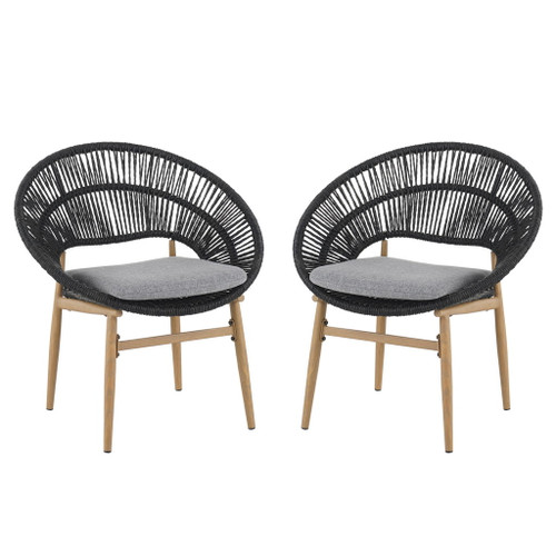 Cyril - Outdoor Papasan Style Dining Chair (Set of 2)