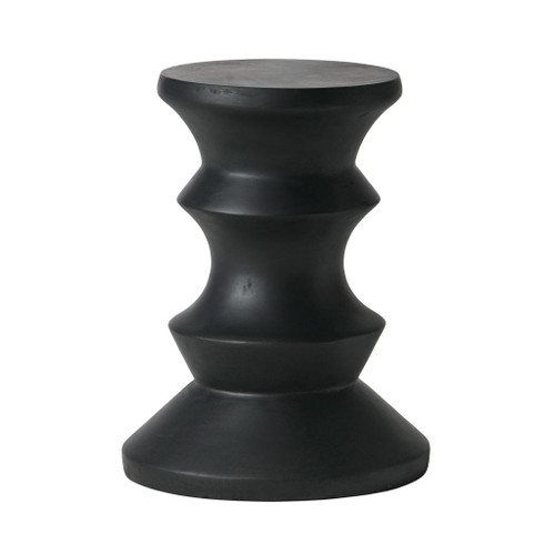 Side Table Modern Concrete Accent Piece - Black Side Table Modern Concrete Accent Piece - Black