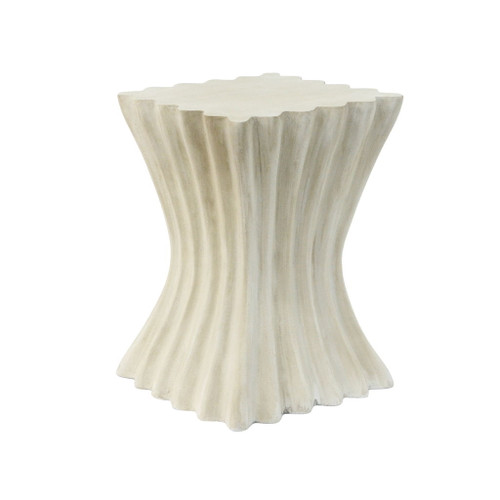 Mgo Archaistic Wavy Side Table - Antique Sandstone Mgo Archaistic Wavy Side Table - Antique Sandstone