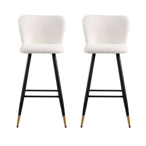 Modern Style Barstool, Tipped Ends, Suitable For Various Decoration Styles - White Modern Style Barstool, Tipped Ends, Suitable For Various Decoration Styles - White