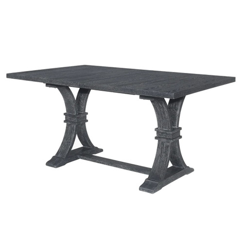 Devingo - Extendable Dining Table Rustic Style - Gray Devingo - Extendable Dining Table Rustic Style - Gray