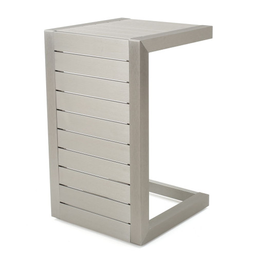 Aluminum Outdoor C - Shaped Side Table For Patio