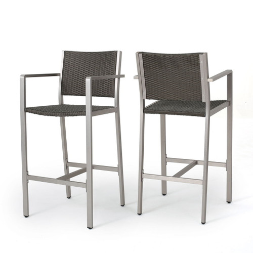 Outdoor Rust Proof Aluminum Barstools (Set of 2) Outdoor Rust Proof Aluminum Barstools (Set of 2)
