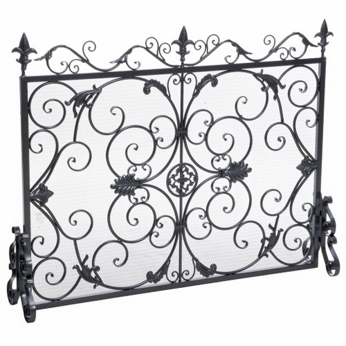 Darcie - Wrought Fireplace Screen, Ornate Design Darcie - Wrought Fireplace Screen, Ornate Design