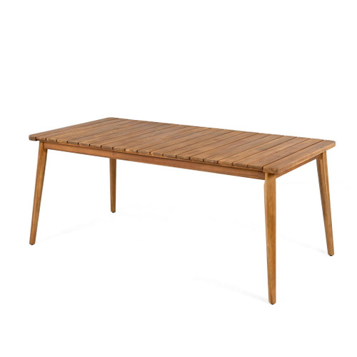 Dining Table 8 Person Outdoor Table, Farmhouse Furniture For Patio, Garden, Backyard - Teak Dining Table 8 Person Outdoor Table, Farmhouse Furniture For Patio, Garden, Backyard - Teak