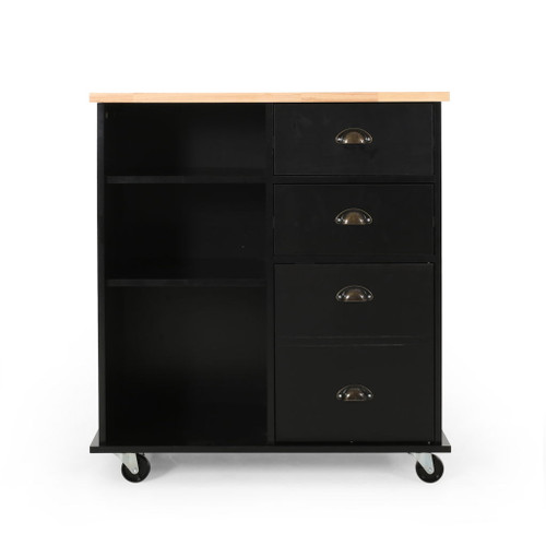 Yohaan - Contemporary Kitchen Cart With Wheels Yohaan - Contemporary Kitchen Cart With Wheels