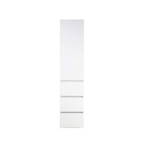 Elise - Slim Modular Wood Closet Cabinet With Drawers In Durable Melamine And Wood 71" Height - White Elise - Slim Modular Wood Closet Cabinet With Drawers In Durable Melamine And Wood 71" Height - White