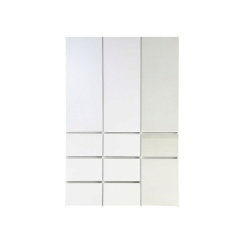 Elise - Modular Closet System With Mirror For Custom Storage Solutions - White Elise - Modular Closet System With Mirror For Custom Storage Solutions - White