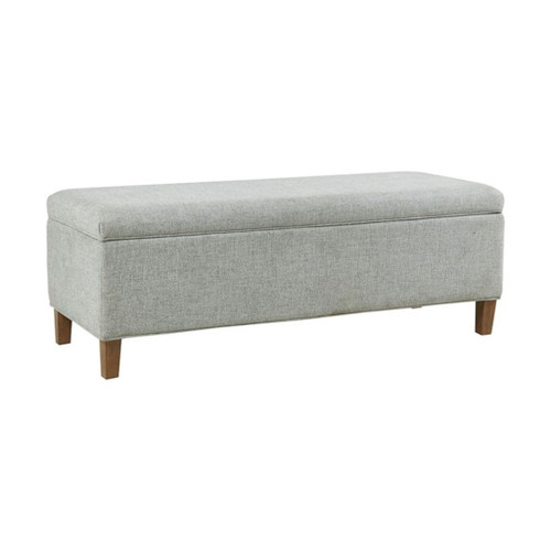Marcie - Upholstered Storage Bench With Soft Close Lid - Blue