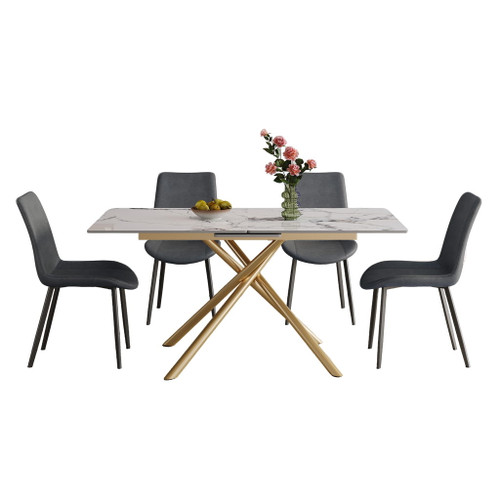 Modern Expandable Dining Table With Retractable Leaf With Chairs Modern Expandable Dining Table With Retractable Leaf With Chairs