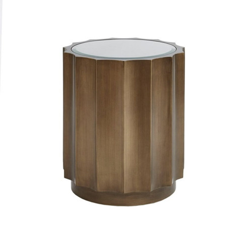 Valentina - Accent Table With Scalloped Edge Design - Bronze Valentina - Accent Table With Scalloped Edge Design - Bronze