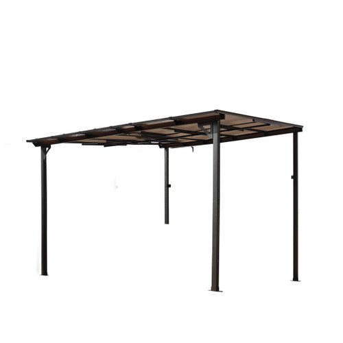 Wall Mounted Outdoor Pergola Gazebo, Heavy Duty Metal Awning With Roof Wall Mounted Outdoor Pergola Gazebo, Heavy Duty Metal Awning With Roof