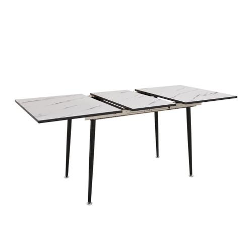 Modern Extendable Dining Table And Chair Set For 2 - 6 People Modern Extendable Dining Table And Chair Set For 2 - 6 People