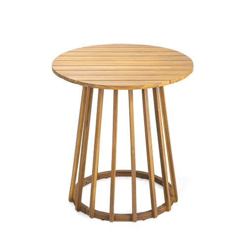 Outdoor Round Top Dining Table, Round Bistro Table - Teak Outdoor Round Top Dining Table, Round Bistro Table - Teak