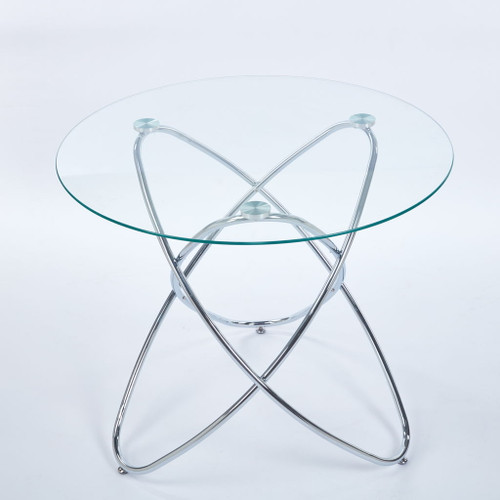 Metal Leg Dining Table With Tempered Glass Top Metal Leg Dining Table With Tempered Glass Top