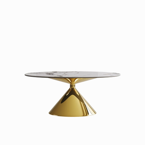 Modern Luxury Marble Dining Table Set Oval Kitchen Table With Stainless Steel Base - Gold / White Print Modern Luxury Marble Dining Table Set Oval Kitchen Table With Stainless Steel Base - Gold / White Print