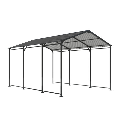 Metal Carport 10 5Ft Heavy Duty With Galvanized Steel Roof Metal Garage Canopy With Galvanized Steel Roof & Frame Car Tent Outdoor Storage Shed - Gray Metal Carport 10 5Ft Heavy Duty With Galvanized Steel Roof Metal Garage Canopy With Galvanized Steel Roof & Frame Car Tent Outdoor Storage Shed - Gray