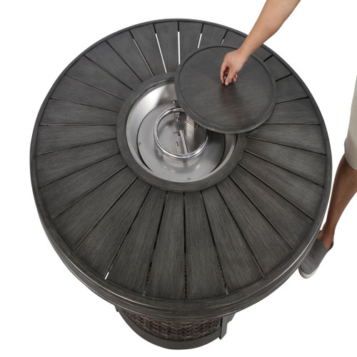 Propane Outdoor Fire Pit Table - Gray Propane Outdoor Fire Pit Table - Gray
