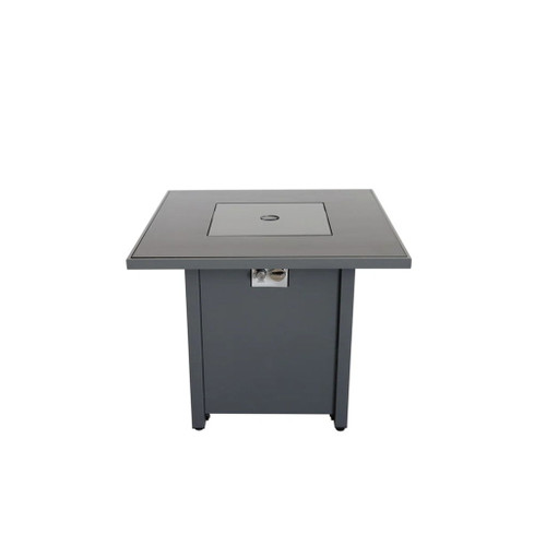 Powdercoated Fire Pit With Top - Gray Powdercoated Fire Pit With Top - Gray