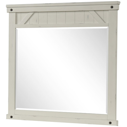 Industrial Farmhouse Mirror - White Industrial Farmhouse Mirror - White