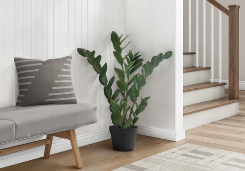 29" Tall, Artificial Plant, Zz Tree, Indoor, Faux, Fake, Floor, Greenery, Potted, Real Touch, Decorative - Green / Black 29" Tall, Artificial Plant, Zz Tree, Indoor, Faux, Fake, Floor, Greenery, Potted, Real Touch, Decorative - Green / Black