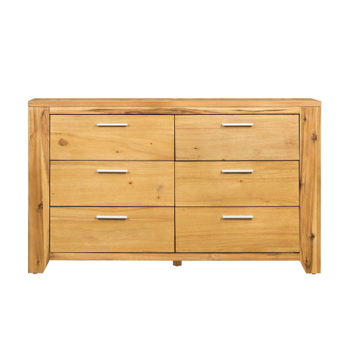 6 Drawer Dresser - Natural Wood / Brown 6 Drawer Dresser - Natural Wood / Brown