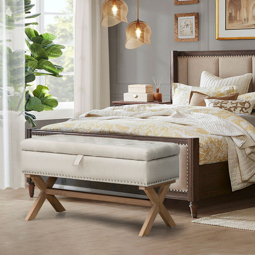 Storage Ottoman, Button-Tufted Ottoman Linen Storage Bench, Ottoman With Storage Storage Ottoman, Button-Tufted Ottoman Linen Storage Bench, Ottoman With Storage