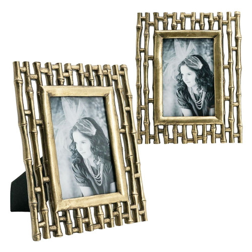 Photo Resin Frame, Opening (Set of 2) - Gold Photo Resin Frame, Opening (Set of 2) - Gold