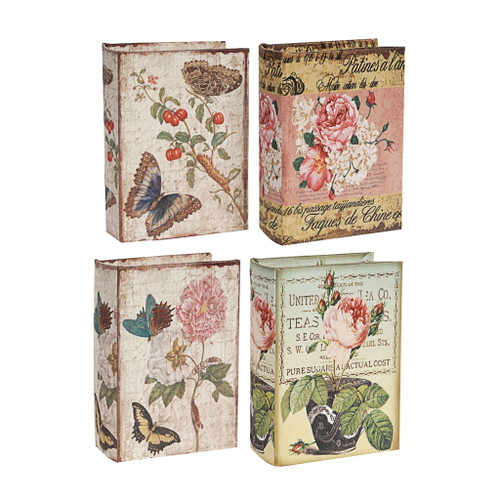 Book Boxes (Set of 4) - Multi Book Boxes (Set of 4) - Multi