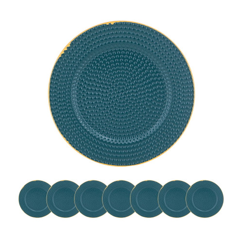 Polypropylene Charger Plate (Set of 8) - Blue Polypropylene Charger Plate (Set of 8) - Blue
