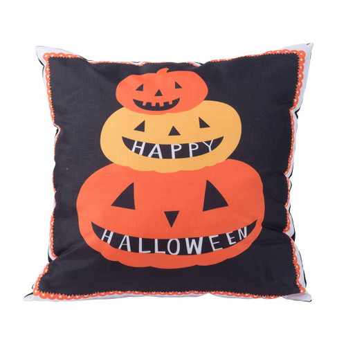 Halloween Pumpkin Pillow - Black / Orange Halloween Pumpkin Pillow - Black / Orange