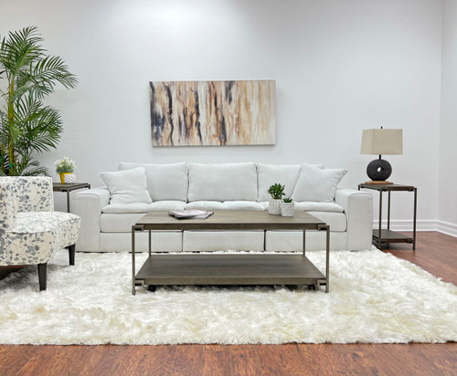 Corbeta - 3 Piece Metal Frame Wood Living Room Coffee Table And 2 Chairside Tables Set, Aged Graphite - Brown Corbeta - 3 Piece Metal Frame Wood Living Room Coffee Table And 2 Chairside Tables Set, Aged Graphite - Brown